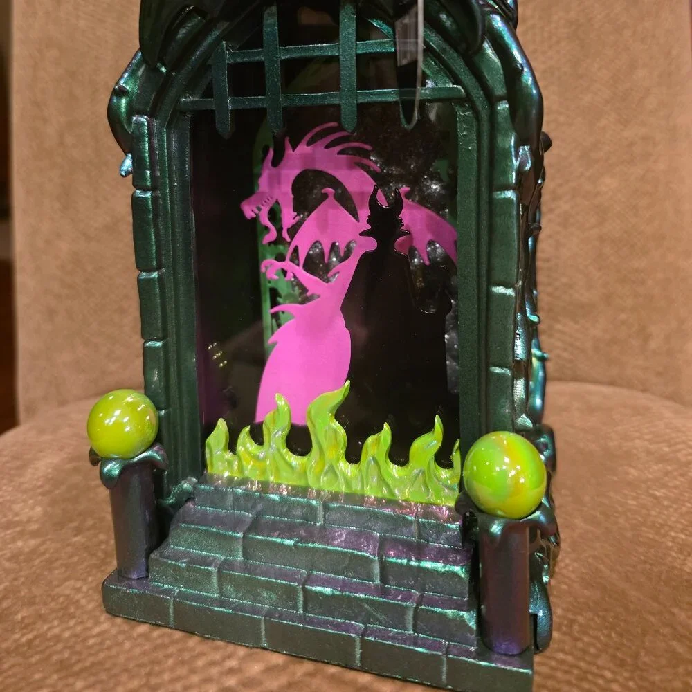 Disney Villains MALEFICENT Dragon Dragon Castle Light-Up Heav Candle Holder NIB
